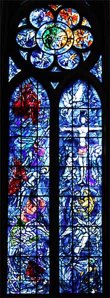 Frankrike_Reims_katedralen_Chagall_glassmaleri